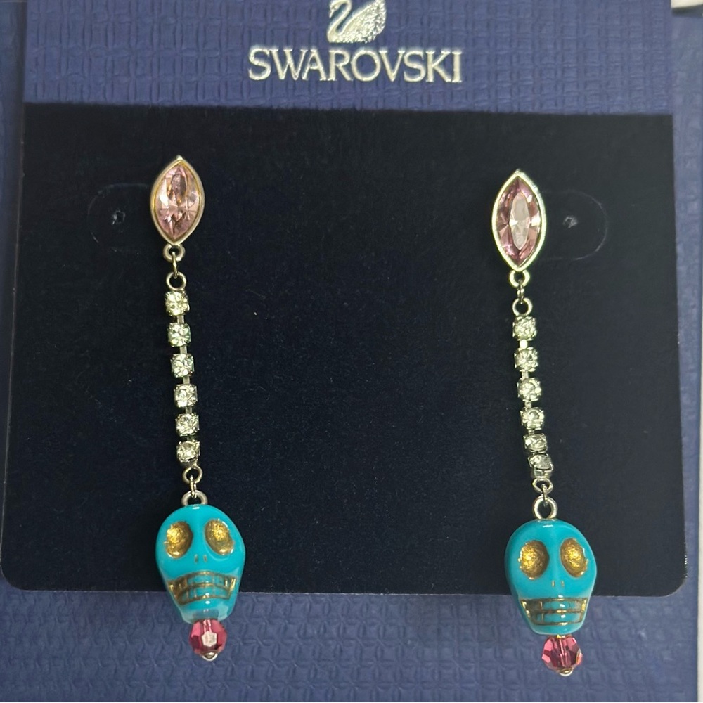 Swarovski Sugar Skull Drop earrings - Picture 2 of 8